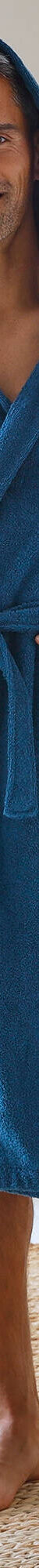 Peignoir mixte adulte col capuche éponge bouclette (bleu paon) Peignoir mixte adulte col capuche éponge bouclette (bleu paon)
